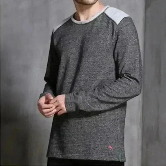 Men's TOMMY BAHAMA Gray Lightweight Fleece Pullover Crewneck Sweatshirt Size XL - Picture 1 of 6